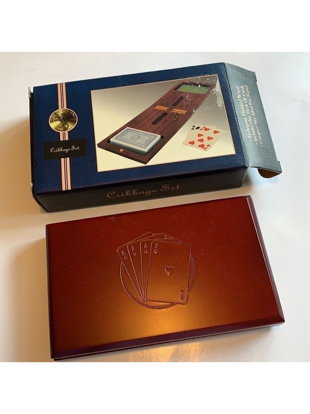 Mahogany Cribbage Set game night family fun great gift! Man cave game room cards